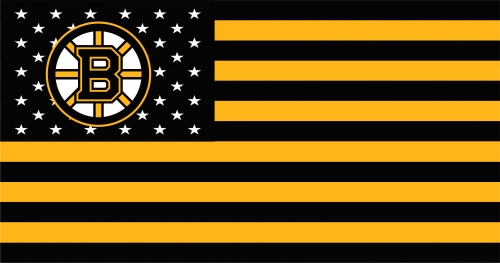 Boston Bruins Flag001 logo heat sticker