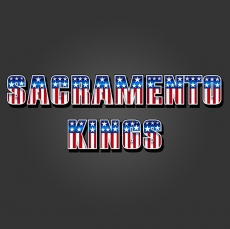 Sacramento Kings American Captain Logo heat sticker