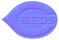Cincinnati Reds Colorful Embossed Logo custom vinyl decal