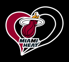 Miami Heat Heart Logo custom vinyl decal