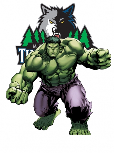 Minnesota Timberwolves Hulk Logo heat sticker