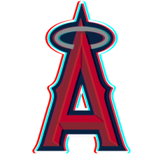 Phantom Los Angeles Angels of Anaheim logo heat sticker