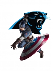 Carolina Panthers Captain America Logo custom vinyl decal