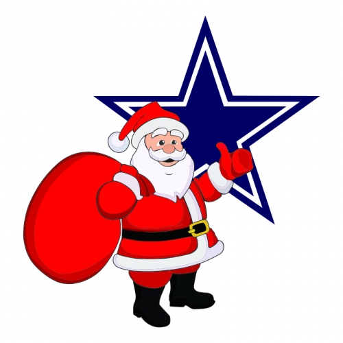 Dallas Cowboys Santa Claus Logo heat sticker