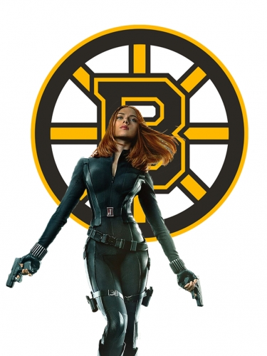 Boston Bruins Black Widow Logo custom vinyl decal