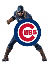 Chicago Cubs Captain America Logo heat sticker