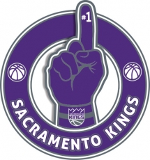 Number One Hand Sacramento Kings logo heat sticker