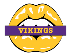 Minnesota Vikings Lips Logo heat sticker