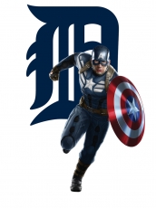 Detroit Tigers Captain America Logo heat sticker