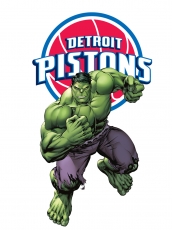 Detroit Pistons Hulk Logo heat sticker