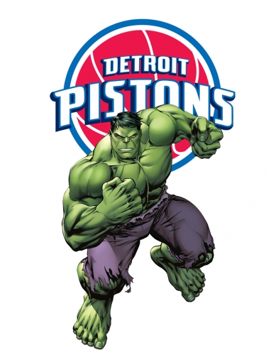 Detroit Pistons Hulk Logo heat sticker