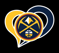 Denver Nuggets Heart Logo heat sticker