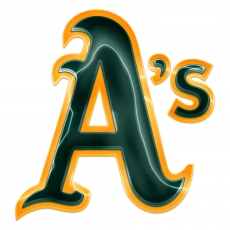 Oakland Athletics Crystal Logo heat sticker