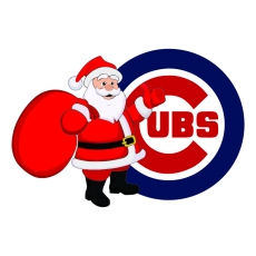 Chicago Cubs Santa Claus Logo heat sticker