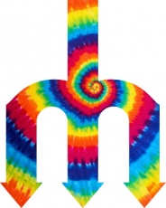 Seattle Mariners rainbow spiral tie-dye logo heat sticker