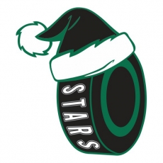 Dallas Stars Hockey ball Christmas hat logo heat sticker
