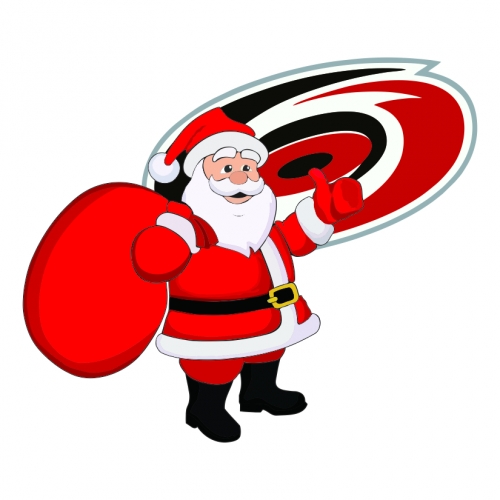 Carolina Hurricanes Santa Claus Logo heat sticker