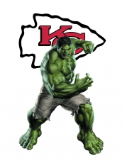Kansas City Chiefs Hulk Logo heat sticker