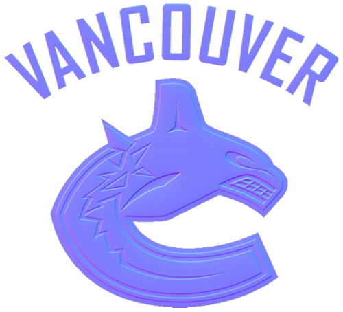 Vancouver Canucks Colorful Embossed Logo heat sticker