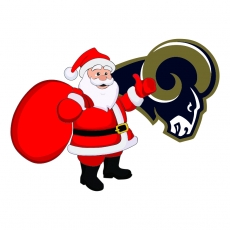 Los Angeles Rams Santa Claus Logo heat sticker