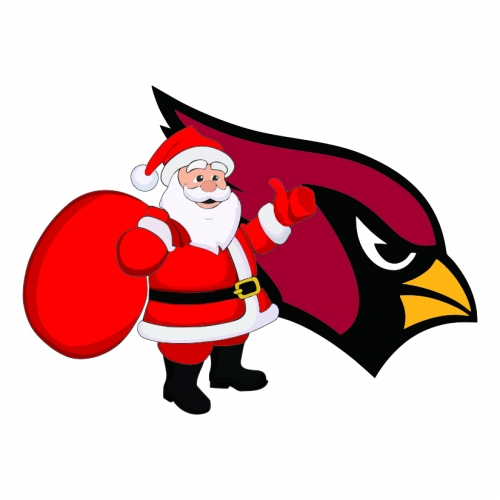 Arizona Cardinals Santa Claus Logo heat sticker