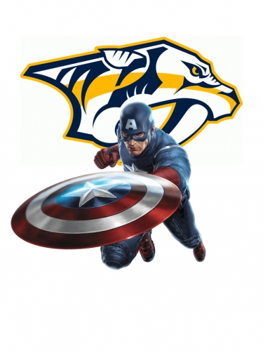 Nashville Predators Captain America Logo heat sticker