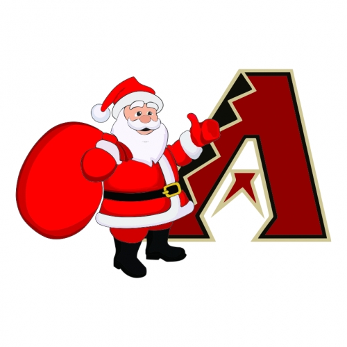 Arizona Diamondbacks Santa Claus Logo heat sticker