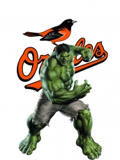 Baltimore Orioles Hulk Logo heat sticker