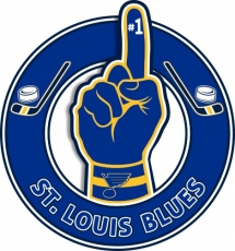 Number One Hand St. Louis Blues logo heat sticker