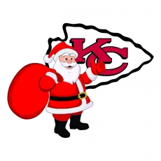 Kansas City Chiefs Santa Claus Logo heat sticker