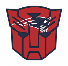 Autobots New England Patriots logo heat sticker