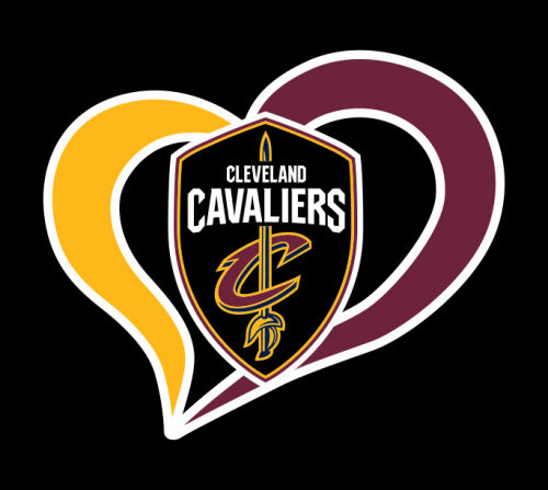 Cleveland Cavaliers Heart Logo custom vinyl decal