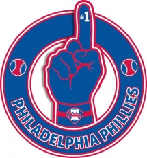 Number One Hand Philadelphia Phillies logo heat sticker