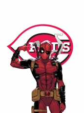 Cincinnati Reds Deadpool Logo heat sticker