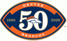 Denver Broncos 2009 Anniversary Logo custom vinyl decal
