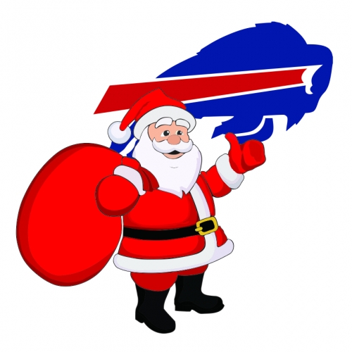 Buffalo Bills Santa Claus Logo heat sticker