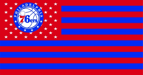 Philadelphia 76ers Flag001 logo custom vinyl decal