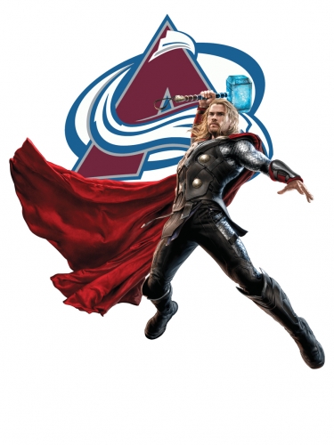 Colorado Avalanche Thor Logo heat sticker