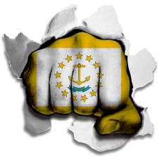 Fist Rhode Island State Flag Logo custom vinyl decal