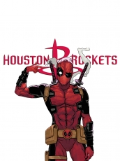 Houston Rockets Deadpool Logo custom vinyl decal