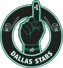 Number One Hand Dallas Stars logo heat sticker