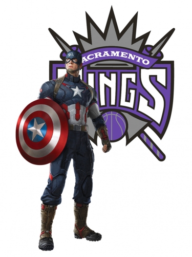 Sacramento Kings Captain America Logo heat sticker