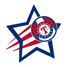 Texas Rangers Baseball Goal Star logo heat sticker