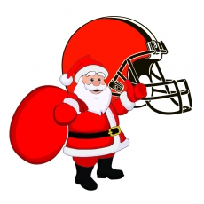 Cleveland Browns Santa Claus Logo heat sticker