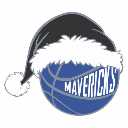 Dallas Mavericks Basketball Christmas hat logo heat sticker