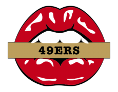 San Francisco 49ers Lips Logo heat sticker