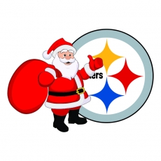 Pittsburgh Steelers Santa Claus Logo heat sticker