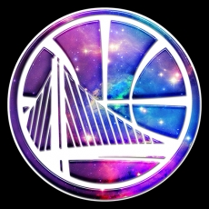 Galaxy Golden State Warriors Logo heat sticker