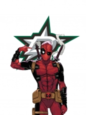 Dallas Stars Deadpool Logo heat sticker