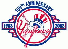 New York Yankees 2003 Anniversary Logo custom vinyl decal